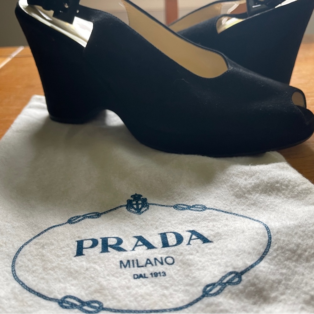 Prada Suede Wedge